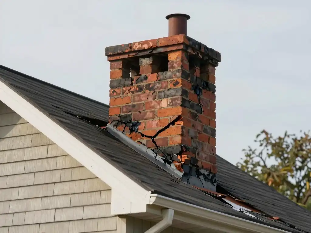 Image showing damage Masonry of chimney in Kansas city