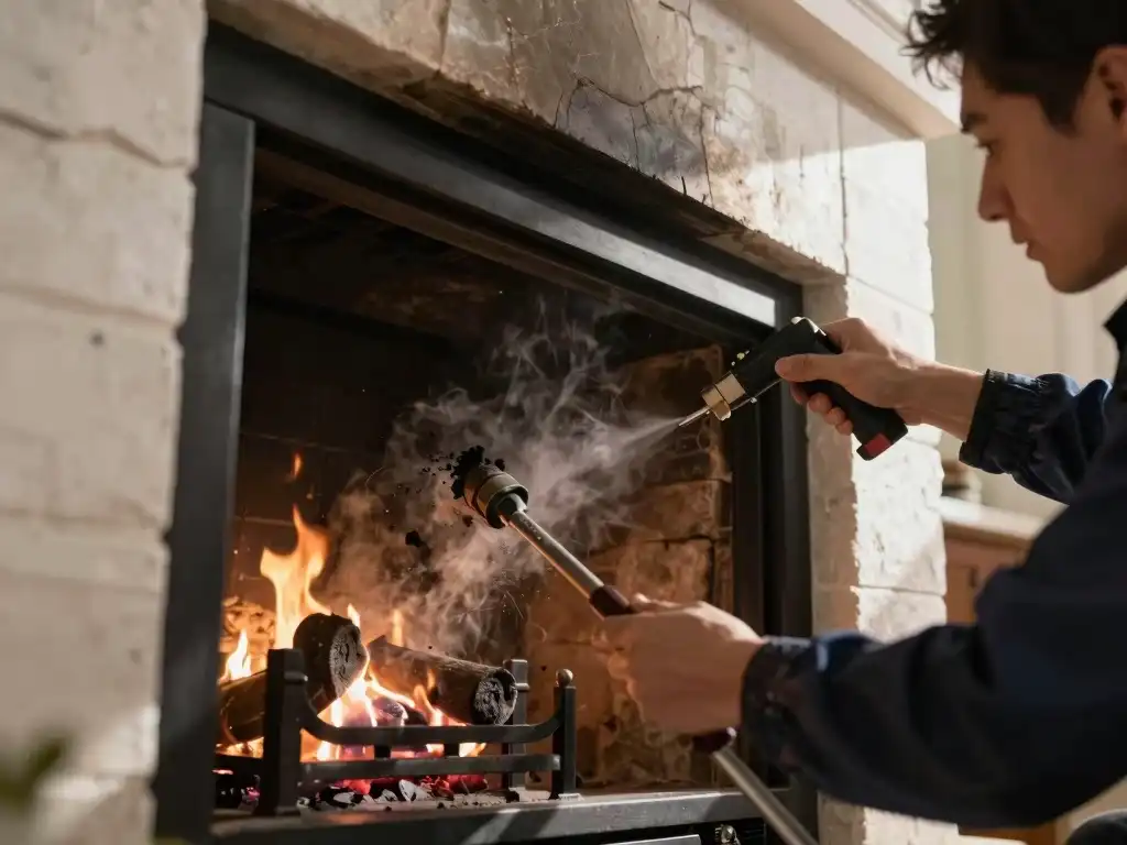 Professional fireplace cleaning service in Kansas City home