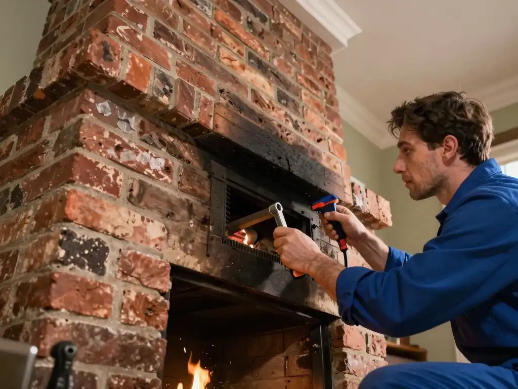 Professional fireplace repair service in Kansas City home