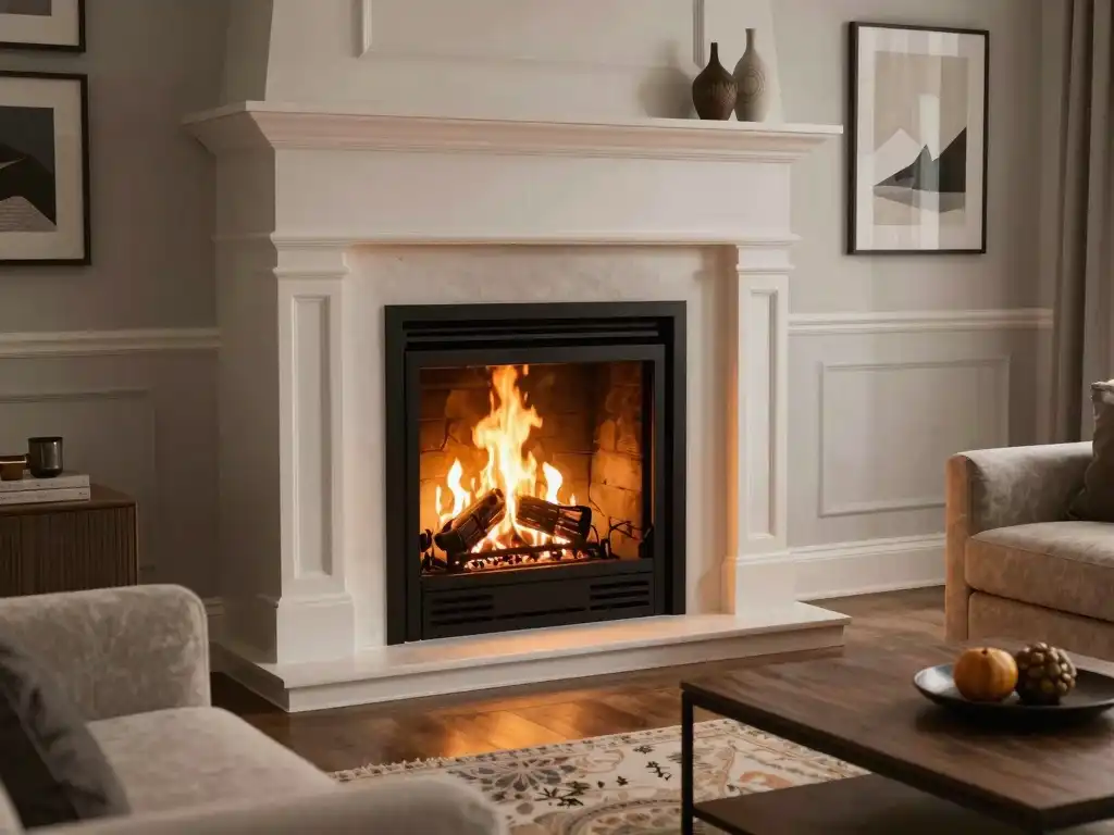 Gas insert installed in existing fireplace in Kansas City home