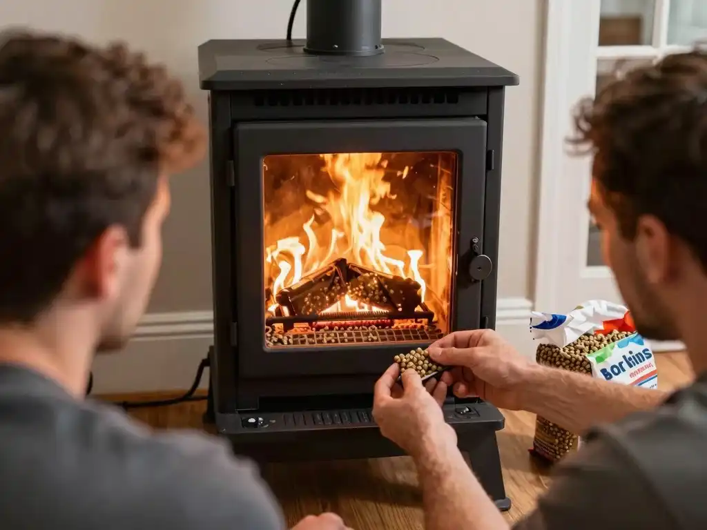 Professional pellet stove installation service in Kansas City residence